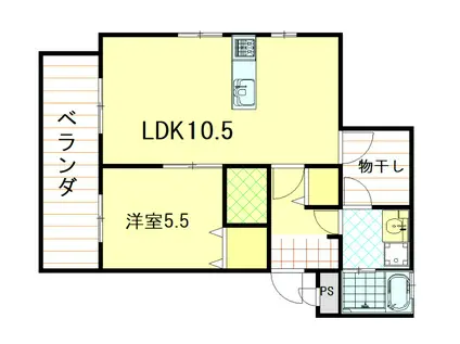 D.GRAN GOYA(1LDK/3階)の間取り写真