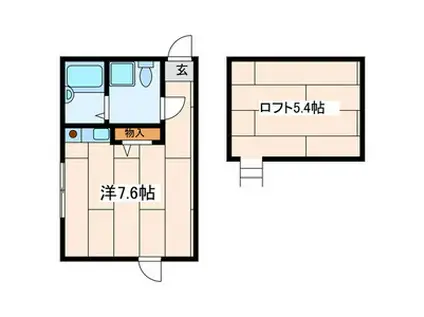 レジェンド東神奈川壱番館(ワンルーム/1階)の間取り写真