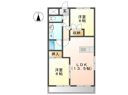 S・FIELD75(2LDK/3階)の間取り写真