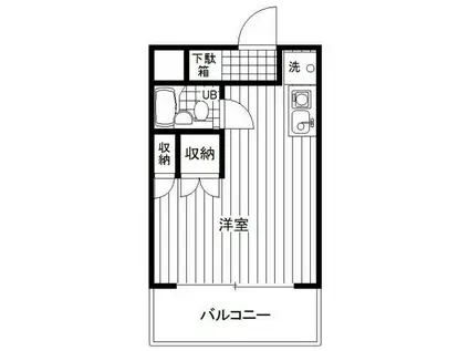 メゾンドポエート(ワンルーム/1階)の間取り写真