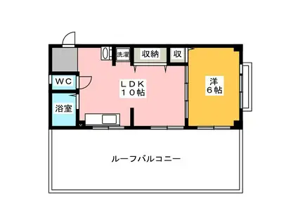 シルバーハイム(1LDK/3階)の間取り写真