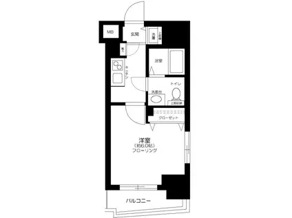 パークウェル曙橋(1K/9階)の間取り写真