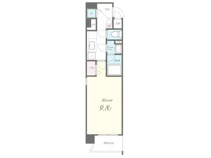 ぐらんしゃりお もあ(1K/1階)の間取り写真