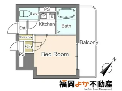 ノアーズアーク博多駅前(1K/2階)の間取り写真