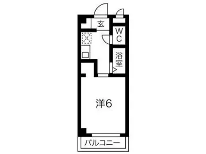 八木ロイヤルハイツ(1K/4階)の間取り写真