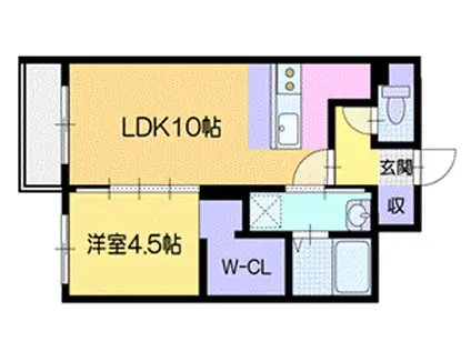 ヴェルデオーロ スミヨシ(1LDK/3階)の間取り写真