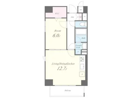 エルアルコン(1LDK/3階)の間取り写真