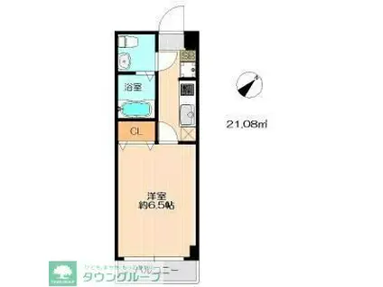 アリビオ八千代台西(1K/8階)の間取り写真