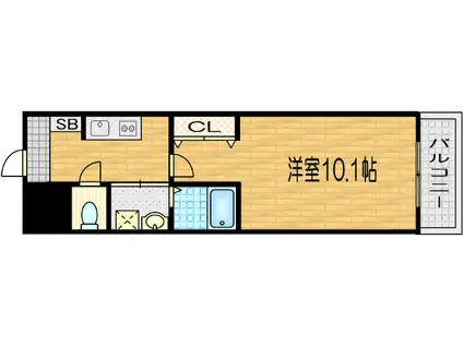 アルティス西京極(1K/3階)の間取り写真