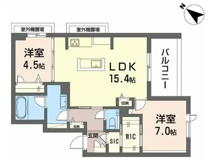 シャーメゾン 新屋敷 PREMIUM(2LDK/3階)の間取り写真