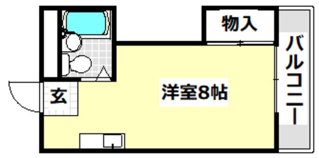 ファイブいとや(ワンルーム/3階)の間取り写真
