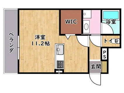 イストワール船町(ワンルーム/1階)の間取り写真