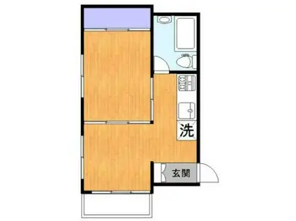 クラウンハイツ東中野(1DK/5階)の間取り写真