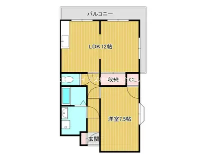 ハイツノボル(2DK/4階)の間取り写真