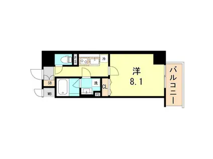 ボンニー元町(1K/4階)の間取り写真