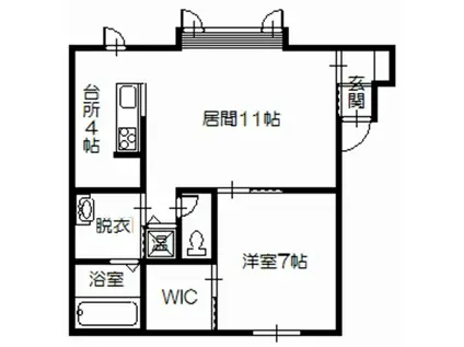 パークコート SHINKOU(1LDK/2階)の間取り写真