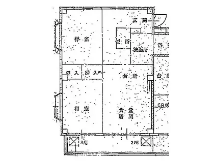 シュメール(2DK/2階)の間取り写真