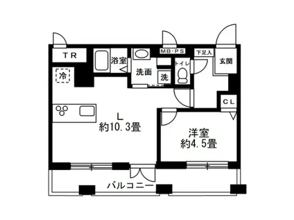 高井戸第2ハイホーム(1LDK/11階)の間取り写真