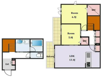 アチェーロ駒沢大学(2LDK/1階)の間取り写真