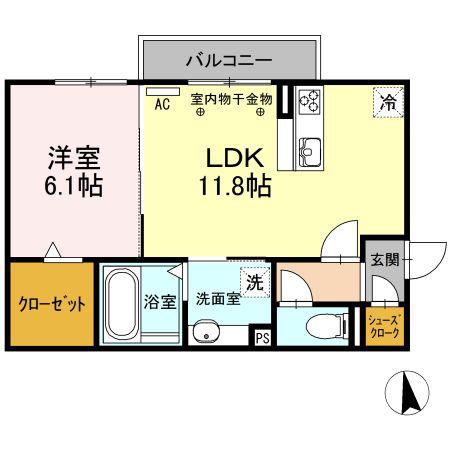 ES TUPENDO(1LDK/2階)の間取り写真