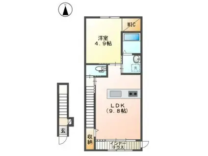 ARPEGE(1LDK/2階)の間取り写真