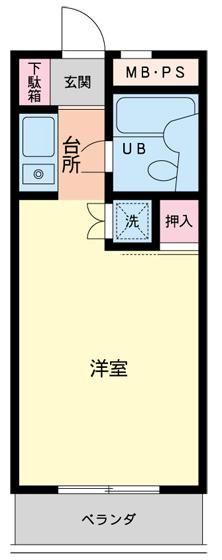 サンライフ池田(1K/1階)の間取り写真
