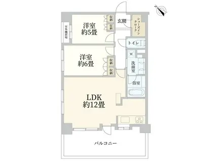 スターロワイヤル中野JP(2LDK/7階)の間取り写真