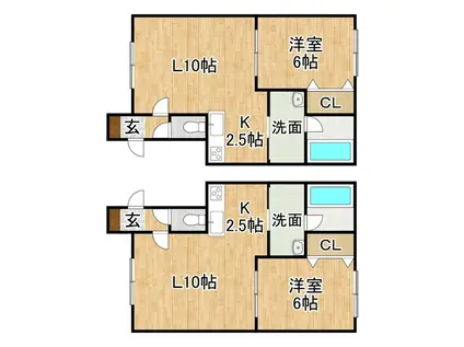 MUGUETE(1LDK/1階)の間取り写真
