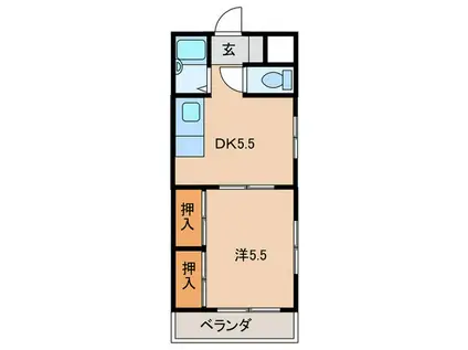 ファイブスター武庫之荘(1DK/3階)の間取り写真