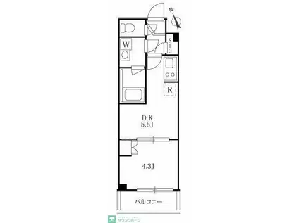 ハーモニーレジデンス板橋シティサイト(1DK/3階)の間取り写真