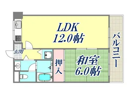 LAPIS(1LDK/1階)の間取り写真