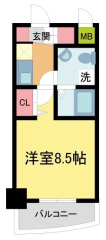 セレニテ甲子園I(1K/4階)の間取り写真