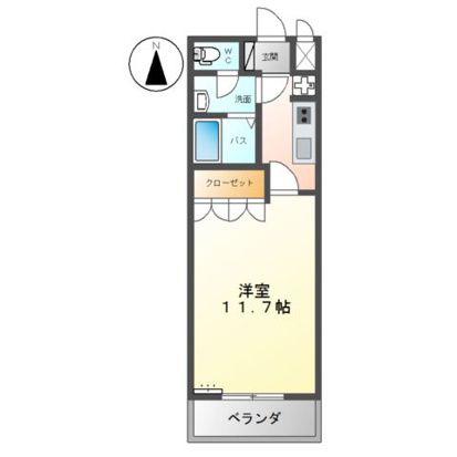 ヌーベルマリー(1K/2階)の間取り写真