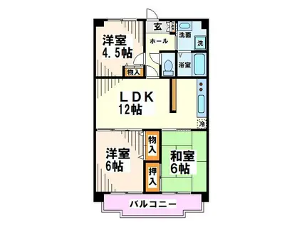 グランシャリオ(3LDK/3階)の間取り写真