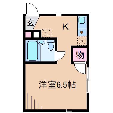 クレールパル(1K/2階)の間取り写真
