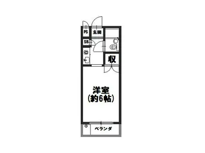 エスペランザ(1K/1階)の間取り写真