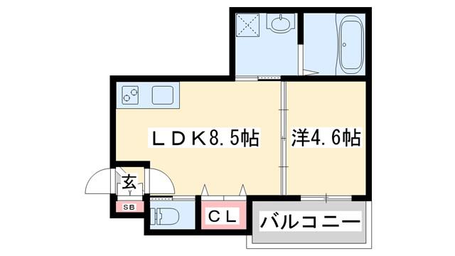 ARUO29(1LDK/3階)の間取り写真
