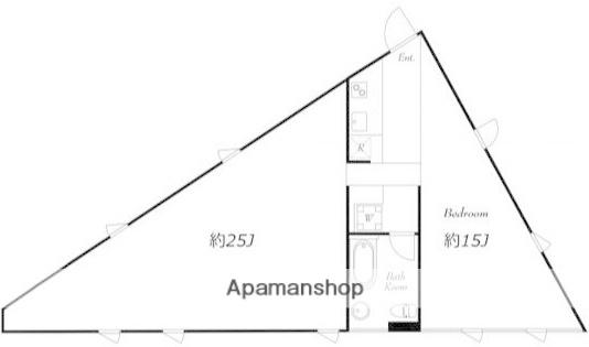 WEEKEND HOUSE ALLEY(ワンルーム/2階)の間取り写真