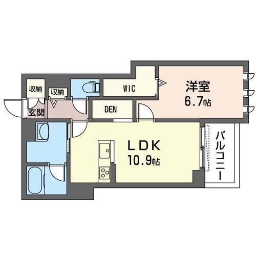 グランド リカヴェトス(1LDK/2階)の間取り写真