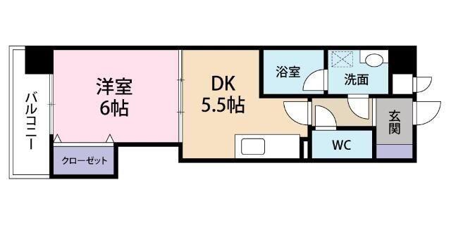 サンメゾン清水(1DK/1階)の間取り写真