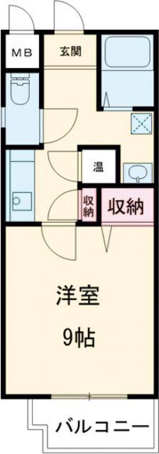 アポロンKOWA(1K/4階)の間取り写真