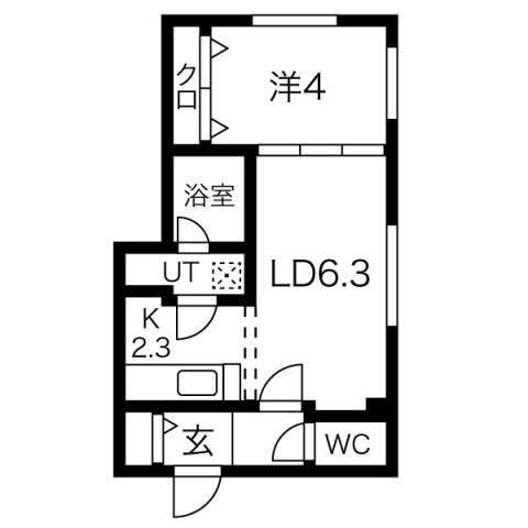 ZEPPELIN(1LDK/3階)の間取り写真