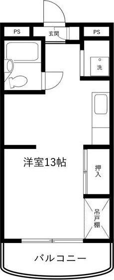 マンション和光(ワンルーム/1階)の間取り写真