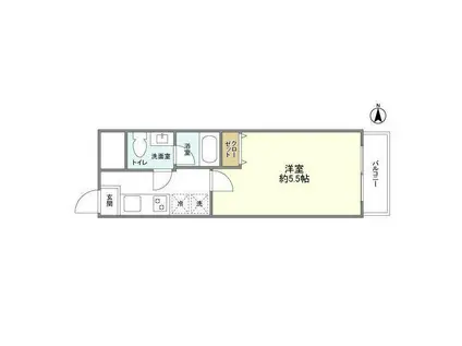 ライオンズマンション方南町駅前(1K/8階)の間取り写真