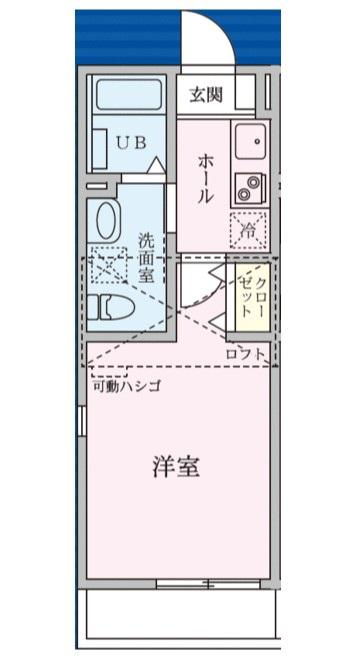 SOLA YURIGAOKA(1K/2階)の間取り写真