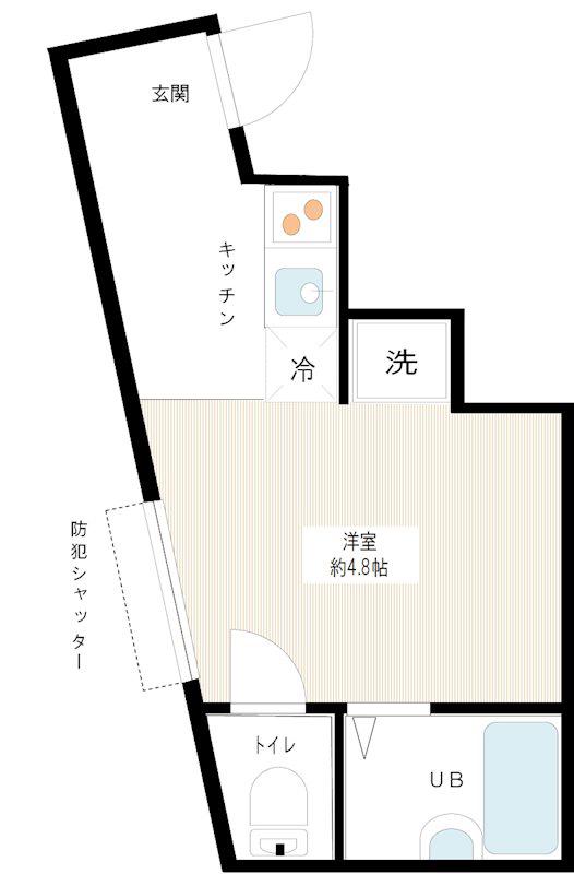 サンガーデン駒込(ワンルーム/1階)の間取り写真