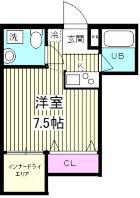 ドエル下北沢(ワンルーム/1階)の間取り写真