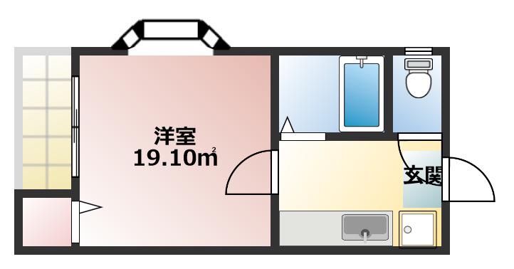 KSPACE東別院(1SK/2階)の間取り写真