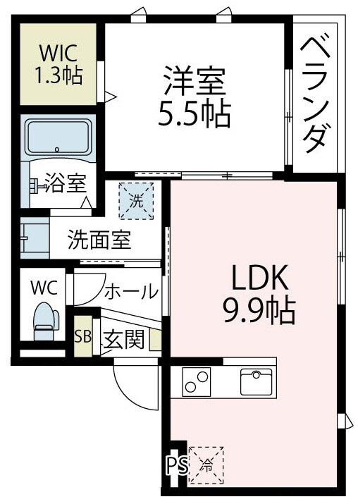 ユアメゾン弘明寺町(1LDK/2階)の間取り写真