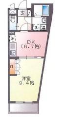 Kビル 富士見町ハイツ(1DK/3階)の間取り写真